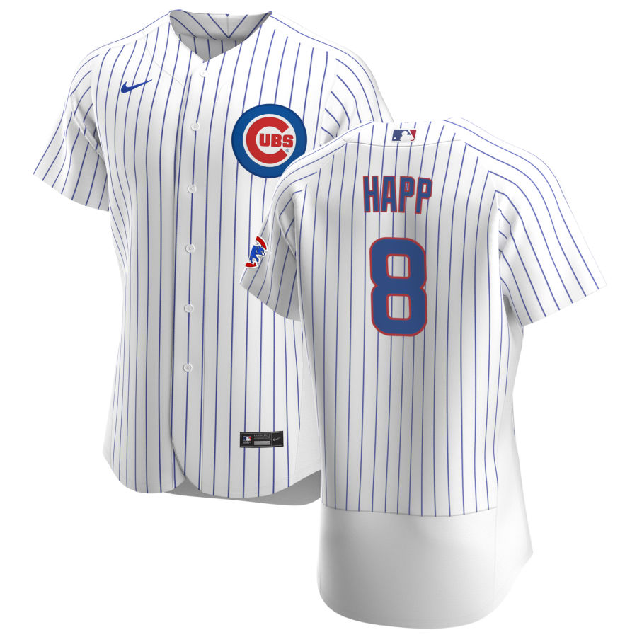 Chicago Cubs 8 Ian Happ Men Nike White Home 2020 Authentic Player Jersey